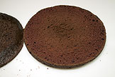 slice the cake sponge in half horizontally