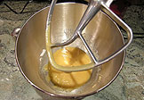 melted butter, granulated sugar, brown sugar, and corn syrup blended